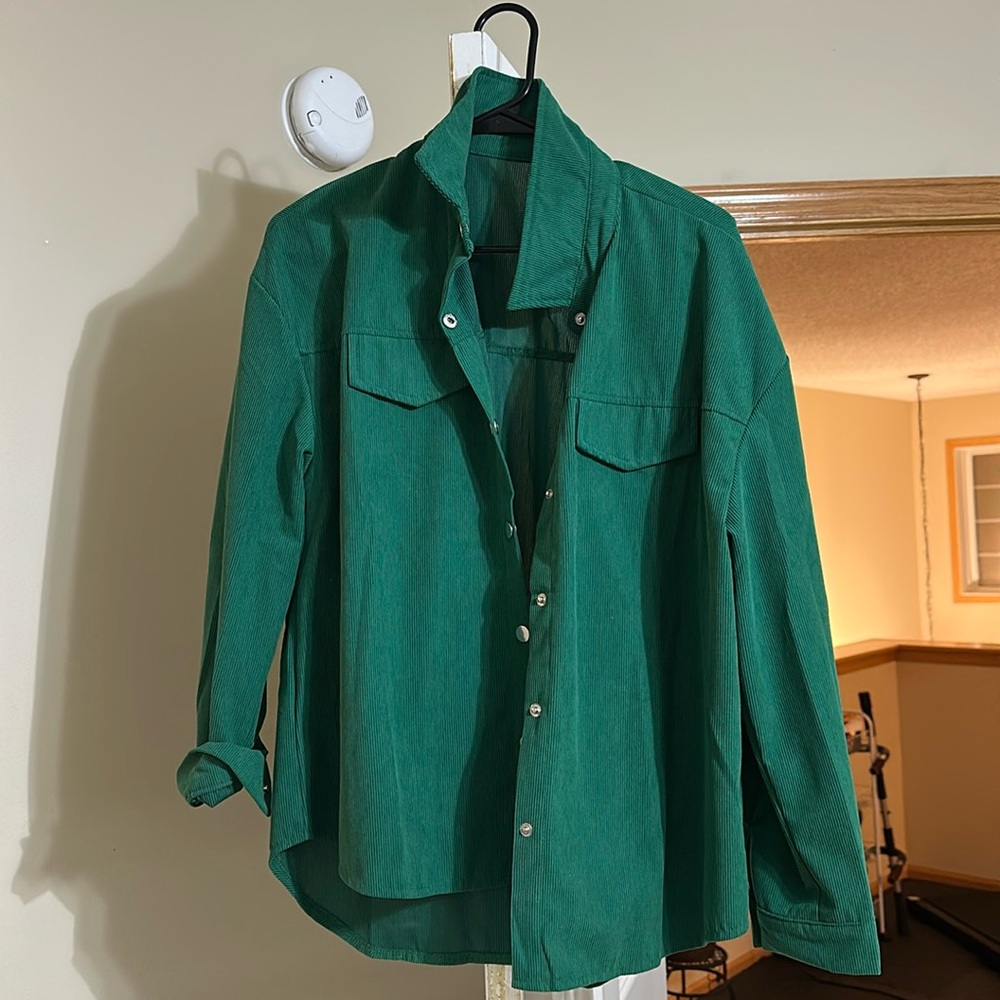 green button down